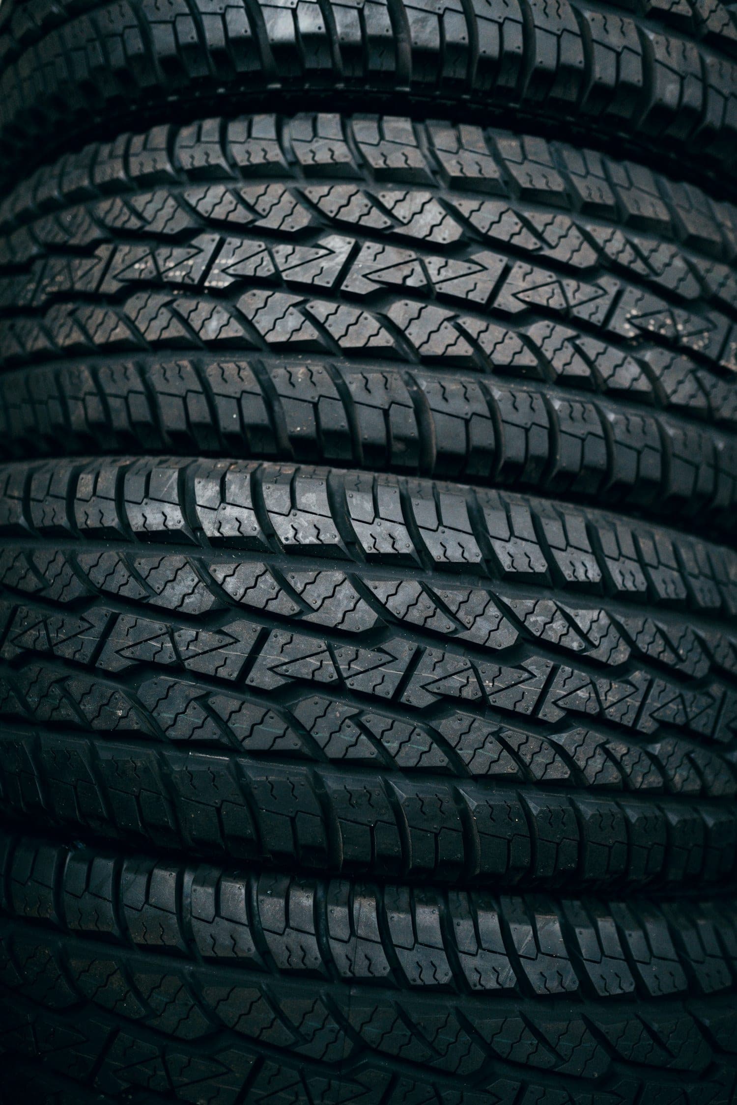 Tire tread pattern Stack of tires showing a deep tread pattern